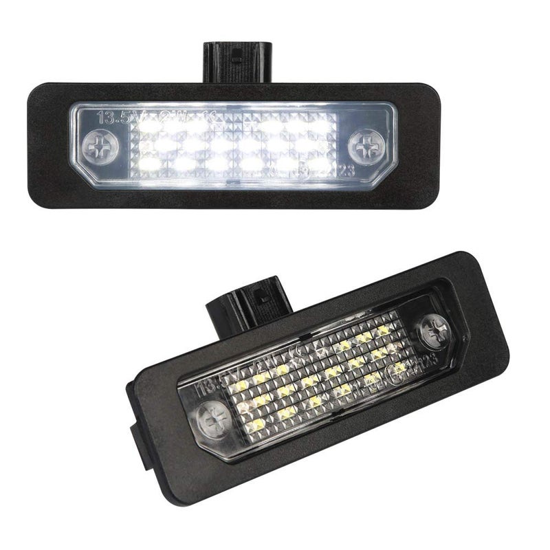 MbuyDIY LED License Plate Light Lamp Assembly Compatible with Mustang Fusion Taurus Flex Focus Lincoln MKS MKT MKX MKZ Mercury Sable Milan 6000K White, Pack of 2 - Image 1